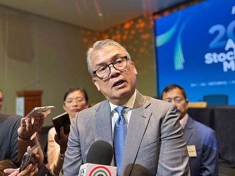 FGEN president and chief operating officer Francis Giles B. Puno speaks to reporters during the company’s annual stockholders meeting on Thursday