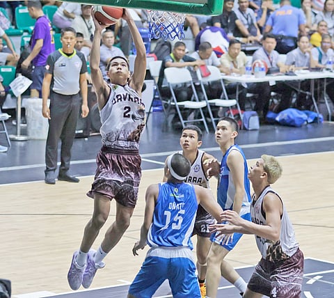 Rene Clert Baterbonia delivers as Davao Region posted a 67-51 win over Western Visayas for its first gold medal in secondary boys basketball in the 65th Palarong Pambansa in Ilocos Norte.