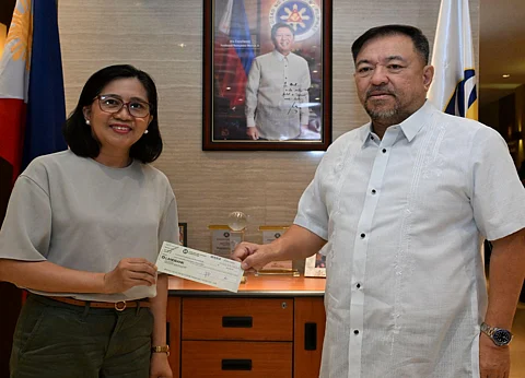 THE turnover of financial grants was led by PCSO General Manager Melquiades Robles.