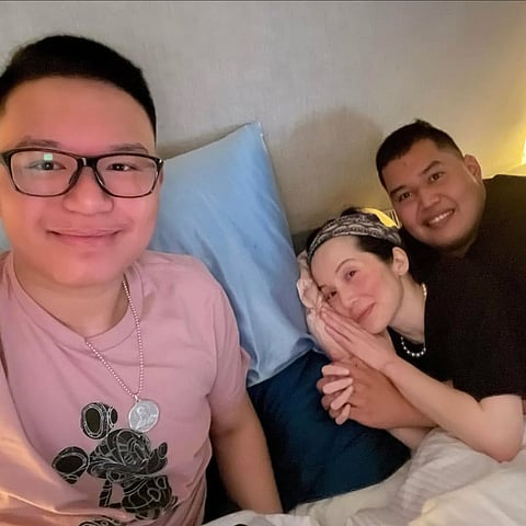 Bimby, Kris Aquino and Josh.