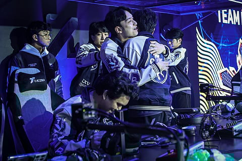 Team Liquid PH celebrates win over Team Falcons