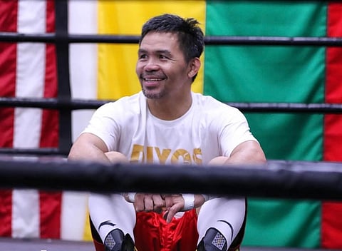 Manny Pacquiao is having a ball getting ready for his shot at the WBC welterweight title.
