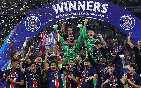 PARIS Saint-Germain celebrates after dominating Inter Milan, 5-0, to win its first ever Champions League title.