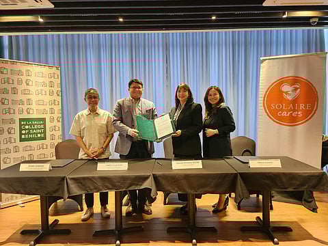 SOLAIRE Resort renews its partnership with De La Salle-College of Saint Benilde through the Solaire Cares Shining Scholar Program, now on its third year of empowering the children of team members through quality education.