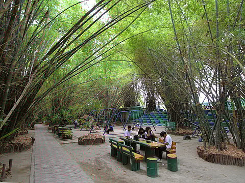 TOURISTS flock the Lubao Bamboo Hub in Barangay Sta. Catalina, Lubao, Pampanga.