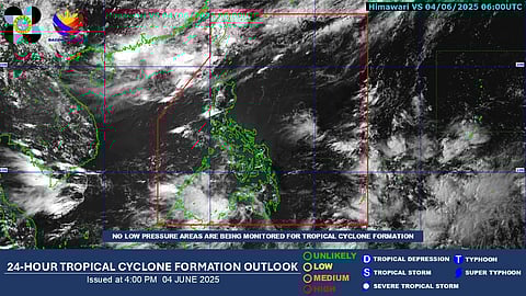STATE weather bureau PAGASA said on Wednesday the possibility of formation of tropical cyclone-like vortices over the Philippine Sea and West Philippine Sea in the next two weeks