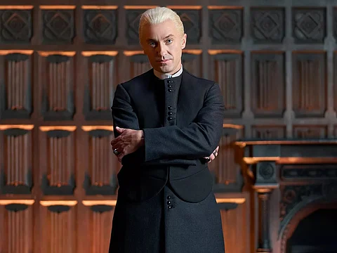 Tom Felton as the adult Draco Malfoy.