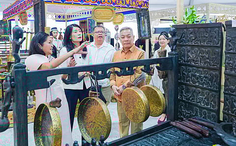 FIRST Lady Liza Araneta-Marcos with Mrs. Lawrence Wong, spouse of the Prime Minister of Singapore, at the Likha 4 exhibit at the Foro de Intramuros in Manila on 4 June.