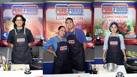 CONTENT creators Jujumao, Laureen Uy-Cruz and Miggy Cruz, and home cook Grace Tanfelix brought their kitchen creativity to the Purefoods Square-Up Cook-Off.