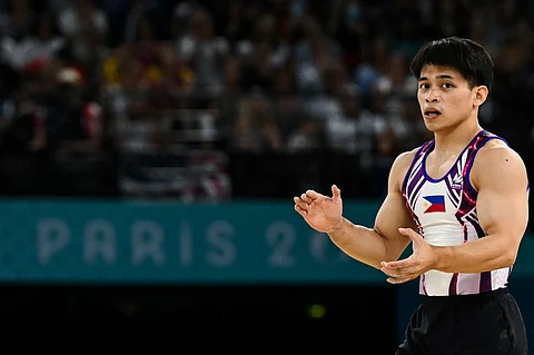 CARLOS Yulo puts on a show anew in the floor exercise of the 12th Senior Asian Artistic Gymnastics Championship on Saturday in Korea.