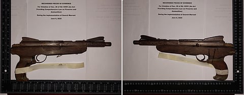 The UZI-type firearm which was recovered from alias "Manny" in Valenzuela City