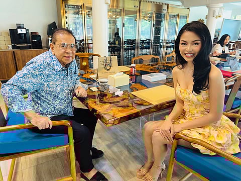 FORMER Ilocos Sur governor and business magnate Luis 'Chavit' Singson shows his full support to 23-year-old Joanna Francez Batalang, Miss Ilocos Sur 2025, as she vies for the coveted Binibining Pilipinas 2025 crown.