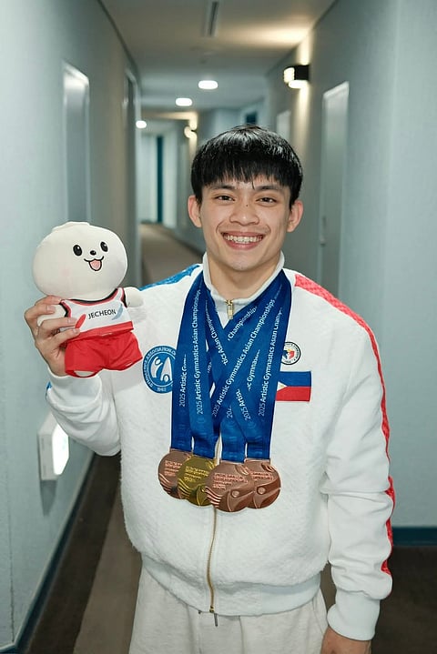CARLOS Yulo remains proud of his achievement despite winning only one gold medal in the 12th Senior Asian Artistic Gymnastics Championships in Jecheon, South Korea.