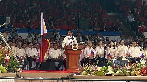 President Ferdinand Marcos Jr. delivers his remarks for the 127th Independence Day at Quirino Grandstand on Thursday, June 12, 2025.