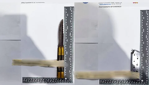 The recovered butterfly knife from alias "Jun" in Valenzuela City