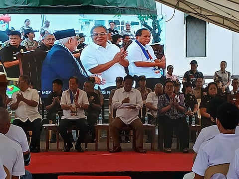 CONGESTION in the Philippine jails has been a continuing concern of the government. With the merger, Director General Gregorio Pio Catapang Jr. hopes to turn the correctional system to be a channel of reforms for people deprived of liberty. In photo is DG Catapang presiding over an activity at the National Bilibid prison.