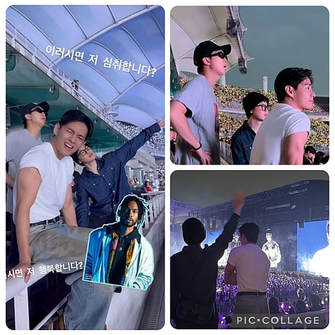 SUGA, RM, V, and Jimin cheering loud and proud for J-Hope’s powerful performance, showing true brotherhood on and off the stage! 💜🔥