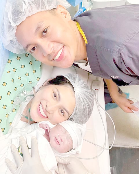 Scottie Thompson and wife Jinky glow shortly after the birth of another bundle of joy.