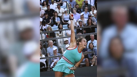 ARYNA Sabalenka flaunts her might in booking a scary 7-6 (8/6), 3-6, 7-6 (8/6) win over Elena Rybakina in the quarterfinals of the Halle Open at the OWL Arena in Halle, Germany.