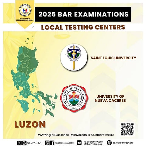 READY your review notes, future lawyers. The Supreme Court has announced the 14 local testing centers for the 2025 Bar Examinations.