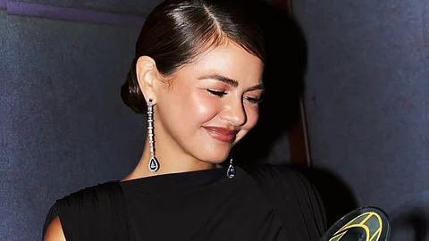 It runs in the family. Janine Gutierrez and her latest acting award.