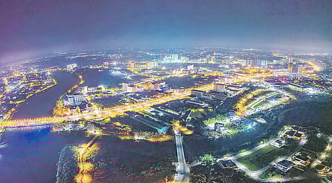 ILOILO City communities at night.