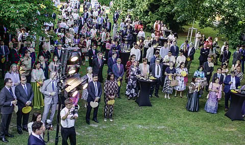 All eyes and ears at the Independence Day celebration in Vienna.