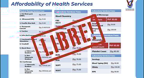 Valenzuela offers free clinical tests, hypertensive medicines