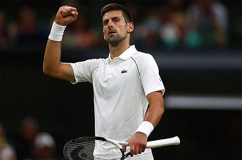 Djokovic advances at Wimbledon, eyes 25th major