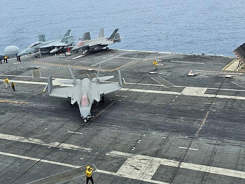 Members of the United States' Carrier Strike Group 5/Task Force 70 conducted an aircraft launch and recovery operations aboard the Nimitz-class aircraft carrier USS George Washington (CVN-73) while sailing somewhere in West Philippine Sea. The Daily Tribune, along with select members of the media, was granted exclusive access to tour the USS George Washington on Wednesday, 2 June. (Photo by Lade Kabagani)