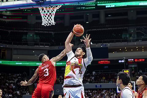 A much healthier and rested June Mar Fajardo makes his towering presence felt in San Miguel Beer's 102-87 rout of Ginebra in Game 4 of the PBA Philippine Cup.