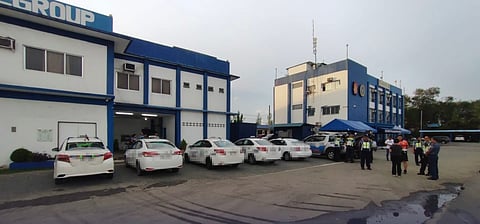 IMPOUNDED vehicles line up after authorities launched a nationwide crackdown on illegal transport operations.