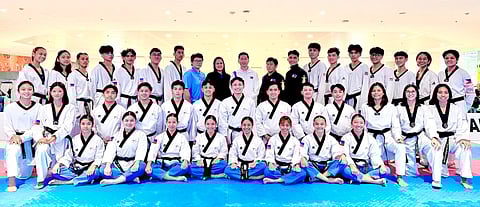 TACHIANA Keizha Mangin (left) banners the SMART/MVPSF national team that will see action in the Chuncheon Korea Open Taekwondo Championships set from 9 to 17 July at the Songam Sports Town Air Dome in South Korea.