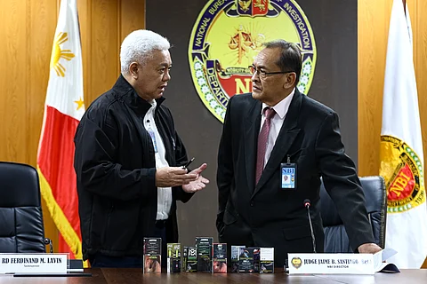 NBI Director Jaime Santigo and Ferdinand Lavin, spokesperson