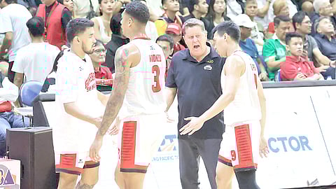 BARANGAY Ginebra coach Tim Cone rues their late-game meltdown during their 93-100 loss to San Miguel Beer in Game 7 of their PBA Philippine Cup best-of-seven semifinal series late Wednesday.