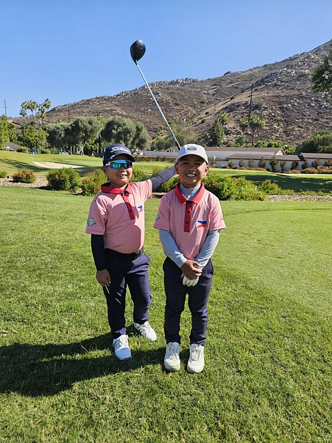 ZOJI Tyro Edoc (right) and Mikell Zachary Guico place third and seventh, respectively in the boys’ 7-8 division of the Uswing Mojing Championships in San Diego, California on Thursday.