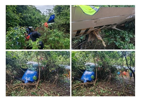 Cessna plane crashes; 4 hurt