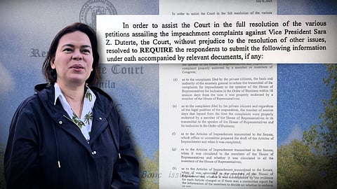 THE Office of the Vice President confirmed on Friday that it received the Supreme Court notice on the impeachment complaint against Vice President Sara Duterte.