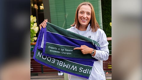 THE 'towel thief' Swiatek