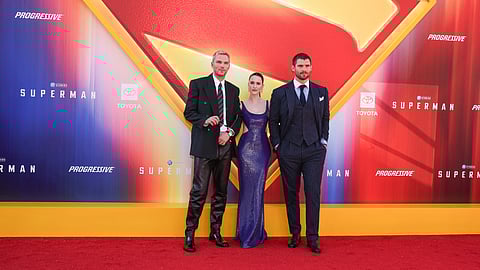NICHOLAS Hoult, Rachel Brosnahan and David Corenswet at the Los Angeles premier of 'Superman.'