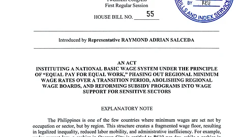 House bloc to push for single wage for both NCR, provincial workers