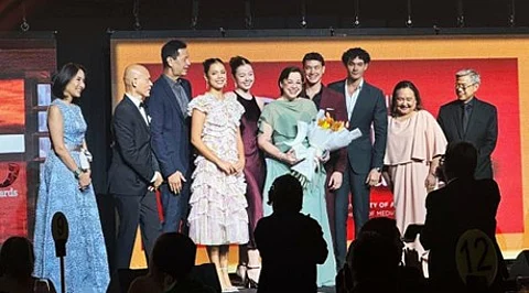In photo: Cathy Santamaria (center), BPI Chief Customer and Marketing Officer, receives the ‘CMO of the Year’ award for her outstanding leadership in driving customer-centric innovation and strengthening BPI’s brand in the evolving digital landscape.