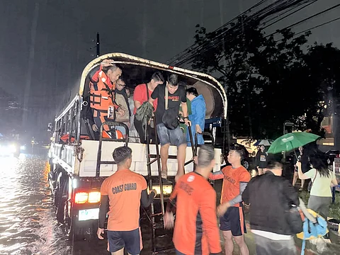 THE Philippine Coast Guard assisted in the evacuation of residents in Rizal during the heavy rains and flooding Monday night.