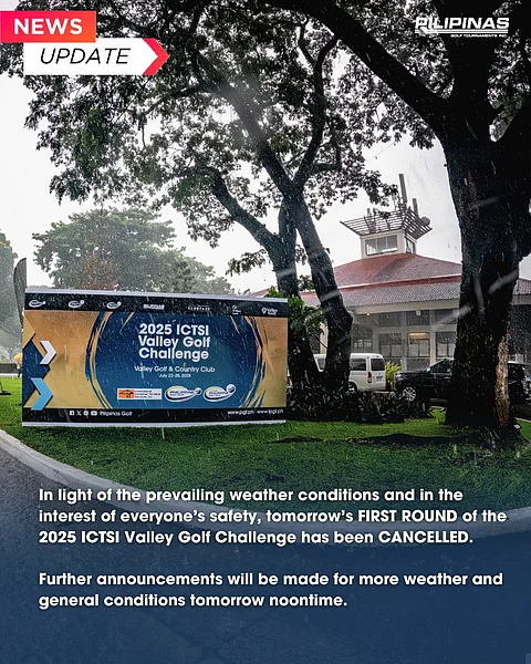 Ugly weather halts ICTSI Valley tourney