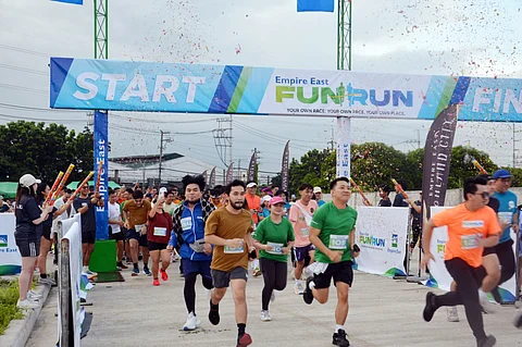Participants of the first-ever Empire East Fun Run — organized by premium property developer Empire East Land Holdings Inc. — start their journey at the starting gun in the event that transformed the roads of its flagship township project, Empire East Highland City, into a lively venue for health, unity and wellness.