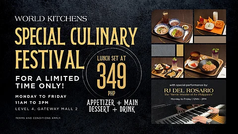 Araneta City’s World Kitchens offers full-course global meals for P349