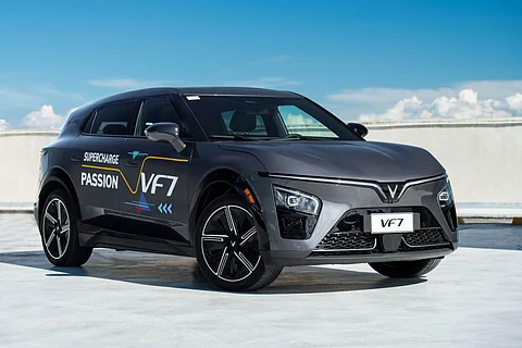 THE VinFast VF 7 shows off its sharp lines and bold design.