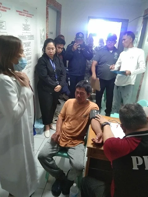 MISSING fisherman Rodolfo Montes from Dasol, Pangasinan is given a medical check up at the SBMA Public Health and Safety Department before given clearance to travel back to his home.