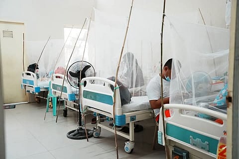 Dengue patients at the Escolastica Romero District Hospital in Lubao, Pampanga on Sunday.