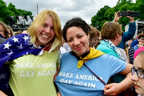 Dutch Pride marchers cry 'Make America Gay Again'